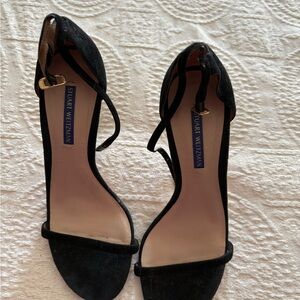 Stuart Weitzman Black Strappy Heels